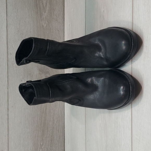 Arturo Chiang Womens Comfort Ankle Leather Heels Boots shoes sz 8M - Picture 3 of 12